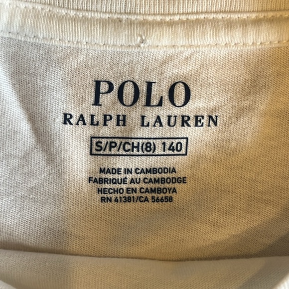 Boys Polo Bear T-shirt by  Ralph Lauren long sleeve T shirt size small 8 - Picture 2 of 7